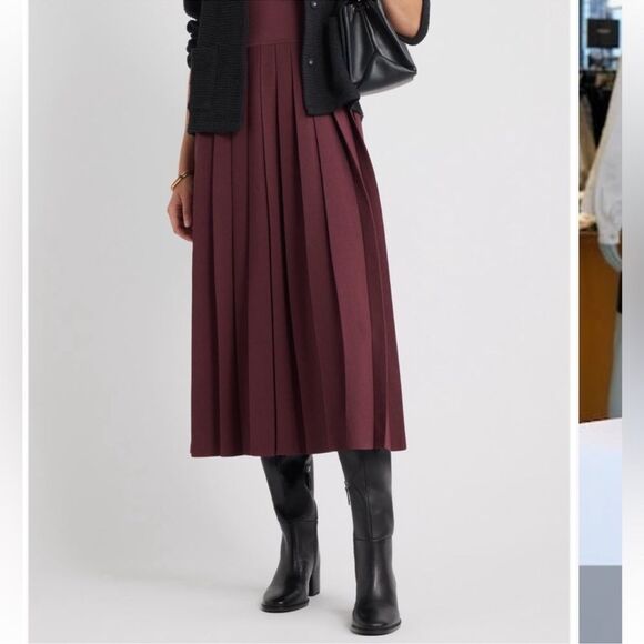 Nordstrom Hanna Boots Black Leather Knee High Tall Boot Side Zipper Size 6.5 - Picture 4 of 11